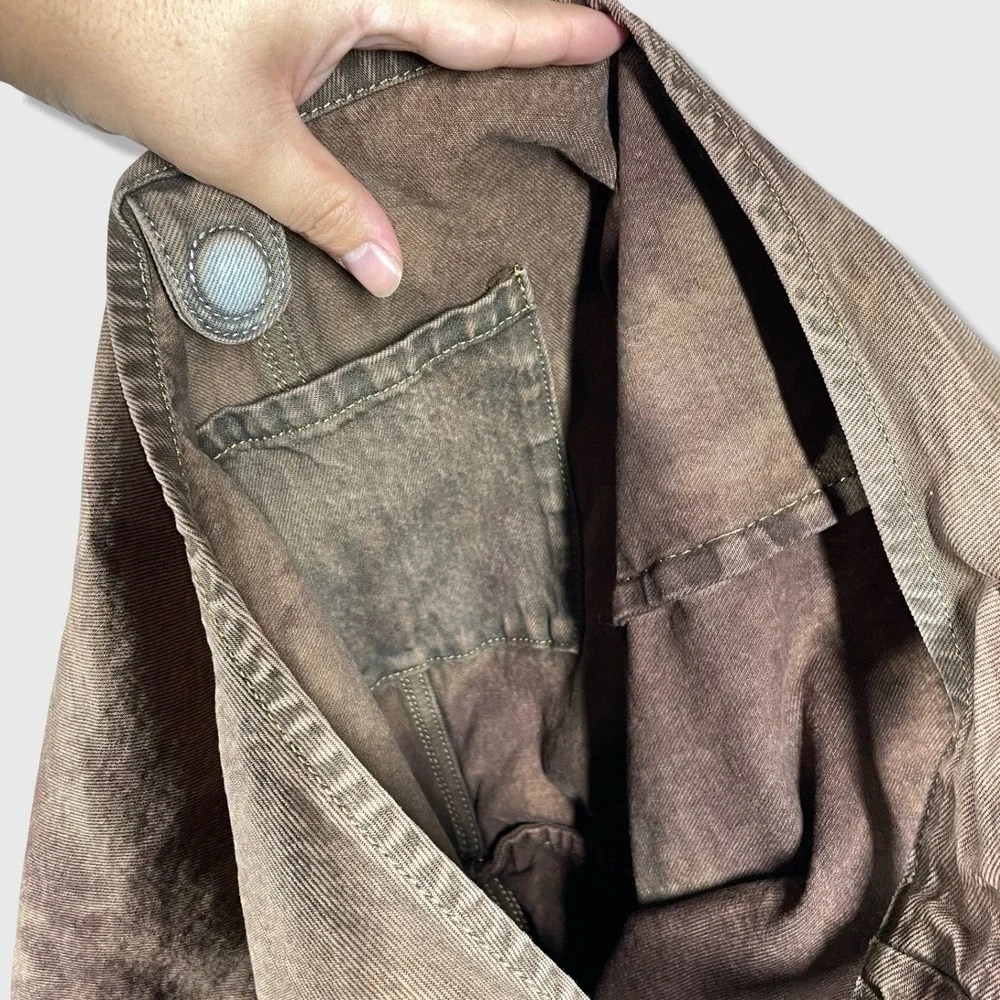 Levi's Big E Hobo Bag Women Large Brown Acid Wash Denim Boho Grunge
